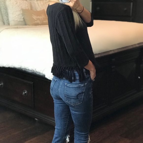 Anthropologie Eri & Ali Tassel Top - Picture 6 of 7